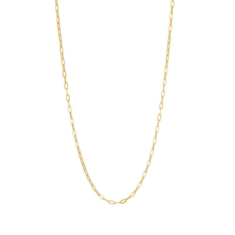 Paperclip Chain Necklace in 10K Yellow Gold, 18&quot; – Image 1 of 2