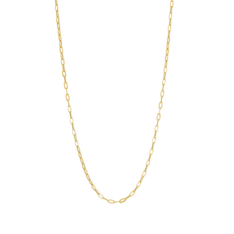 Paperclip Chain Necklace in 10K Yellow Gold, 18" – Image 1 of 2
