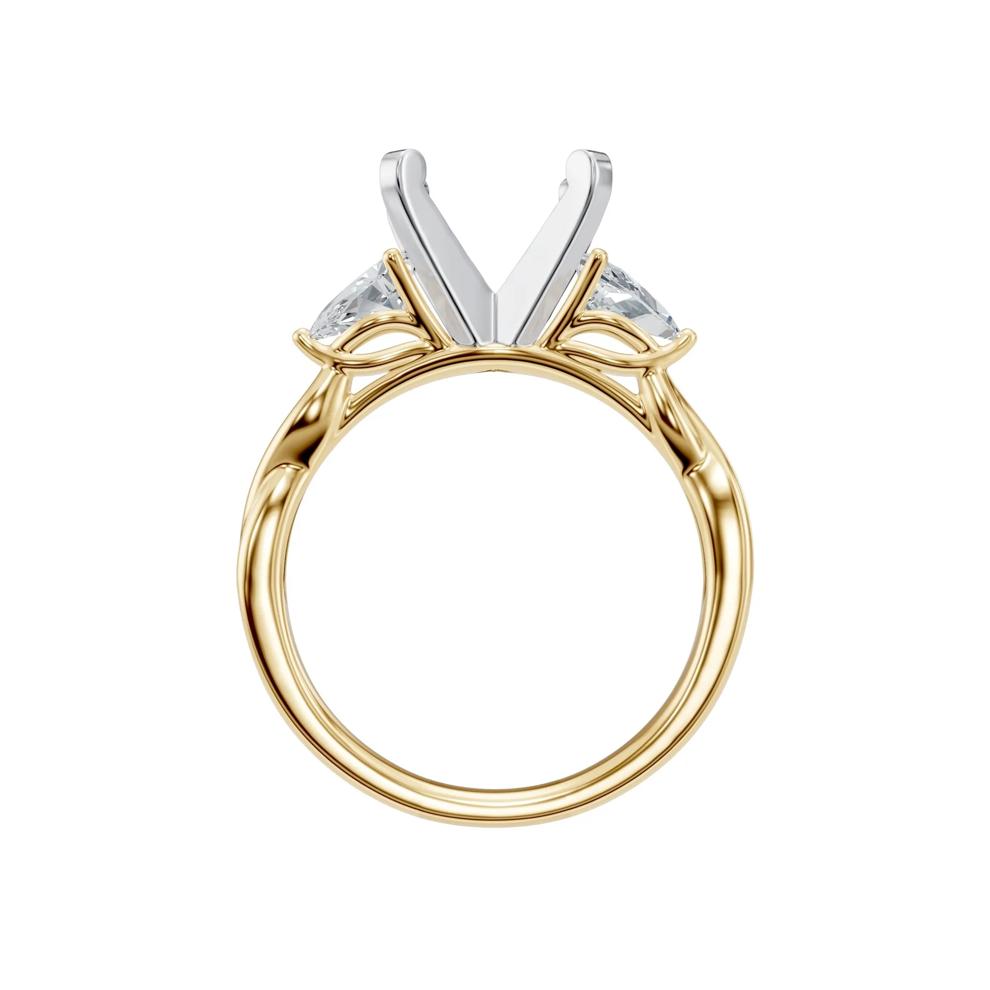 Lab Grown Diamond Semi-Mount Engagement Ring in 14K Yellow &amp; White Gold (Setting Only) – Image 2 of 6