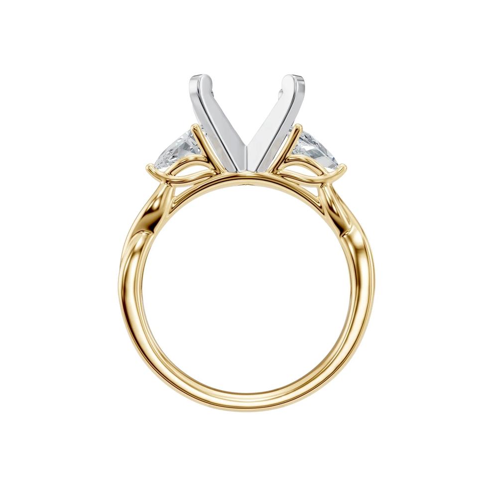 Lab Grown Diamond Semi-Mount Engagement Ring in 14K Yellow &amp; White Gold (Setting Only) – Image 2 of 6