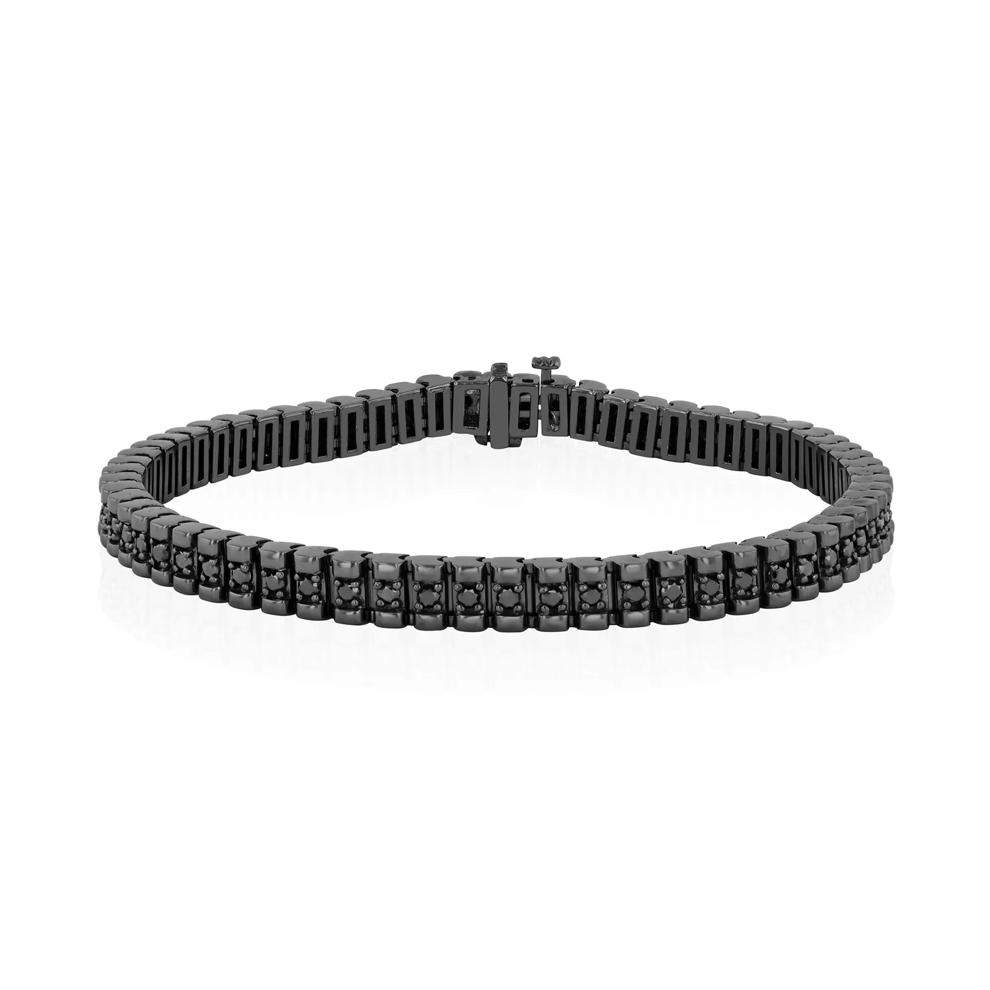 Men's Black Diamond Bracelet in Black Rhodium Finish Sterling Silver (2 ct. tw.) – Image 1 of 3