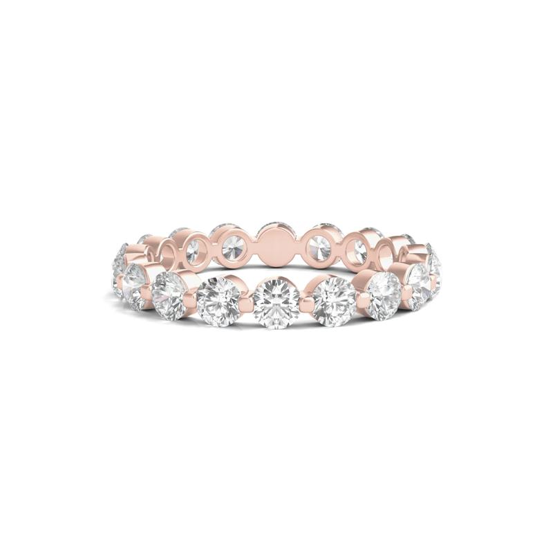 Round-Cut Diamond Shared Prong Eternity Band in 14k Rose Gold &#40;2 ct. tw.&#41; – Image 1 of 3