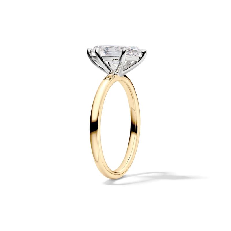 Lab Grown Diamond Solitaire Marquise Engagement Ring in 14K Yellow Gold &#40;1 1/2 ct.&#41; – Image 3 of 4