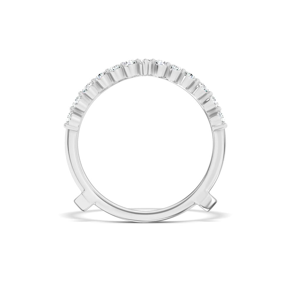 Lab Grown Diamond Shared-Prong Chevron Insert in 14K White Gold (1/2 ct. tw.) – Image 2 of 4
