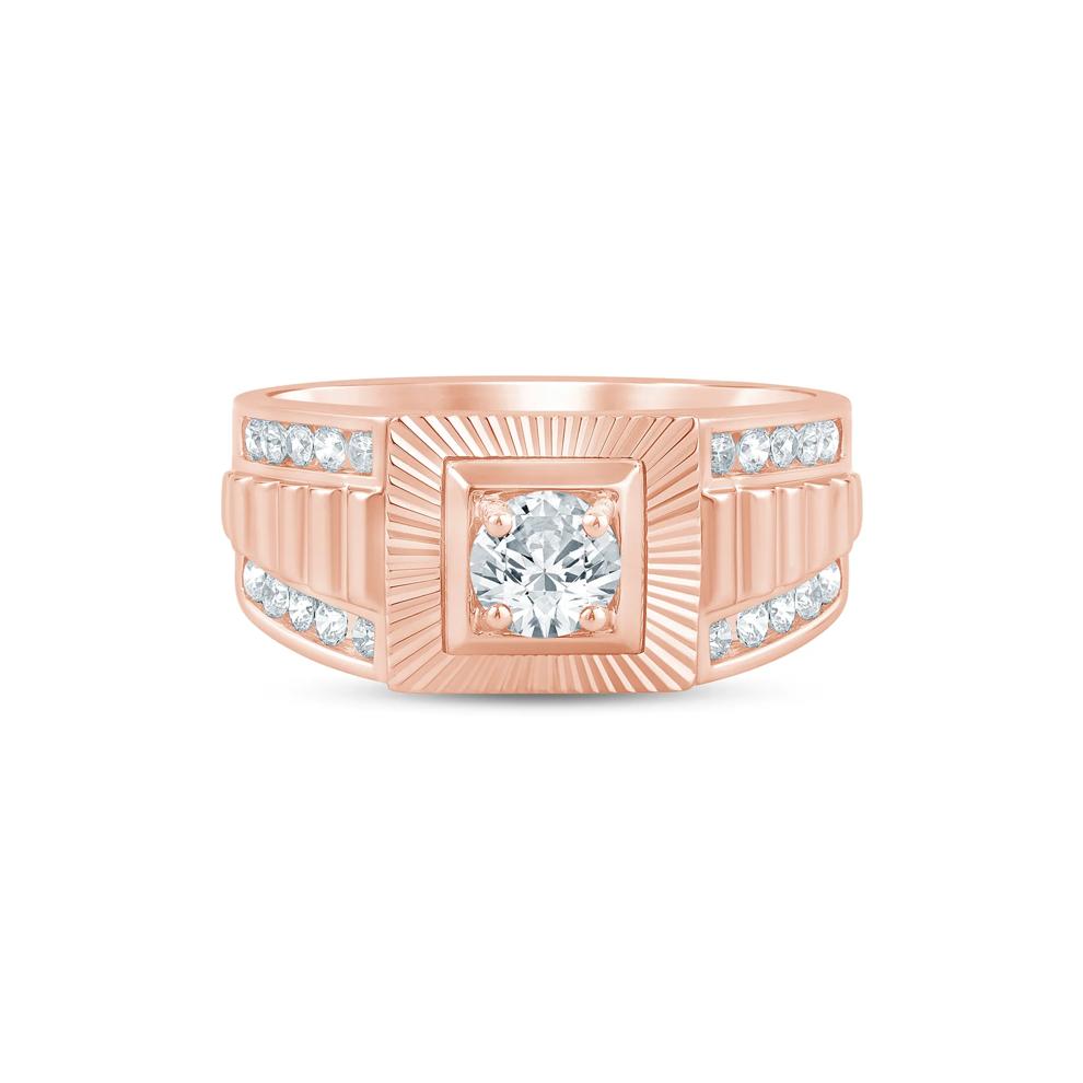 Men's Lab Grown Diamond Ring in 10K Rose Gold (1 ct. tw.) – Image 1 of 3