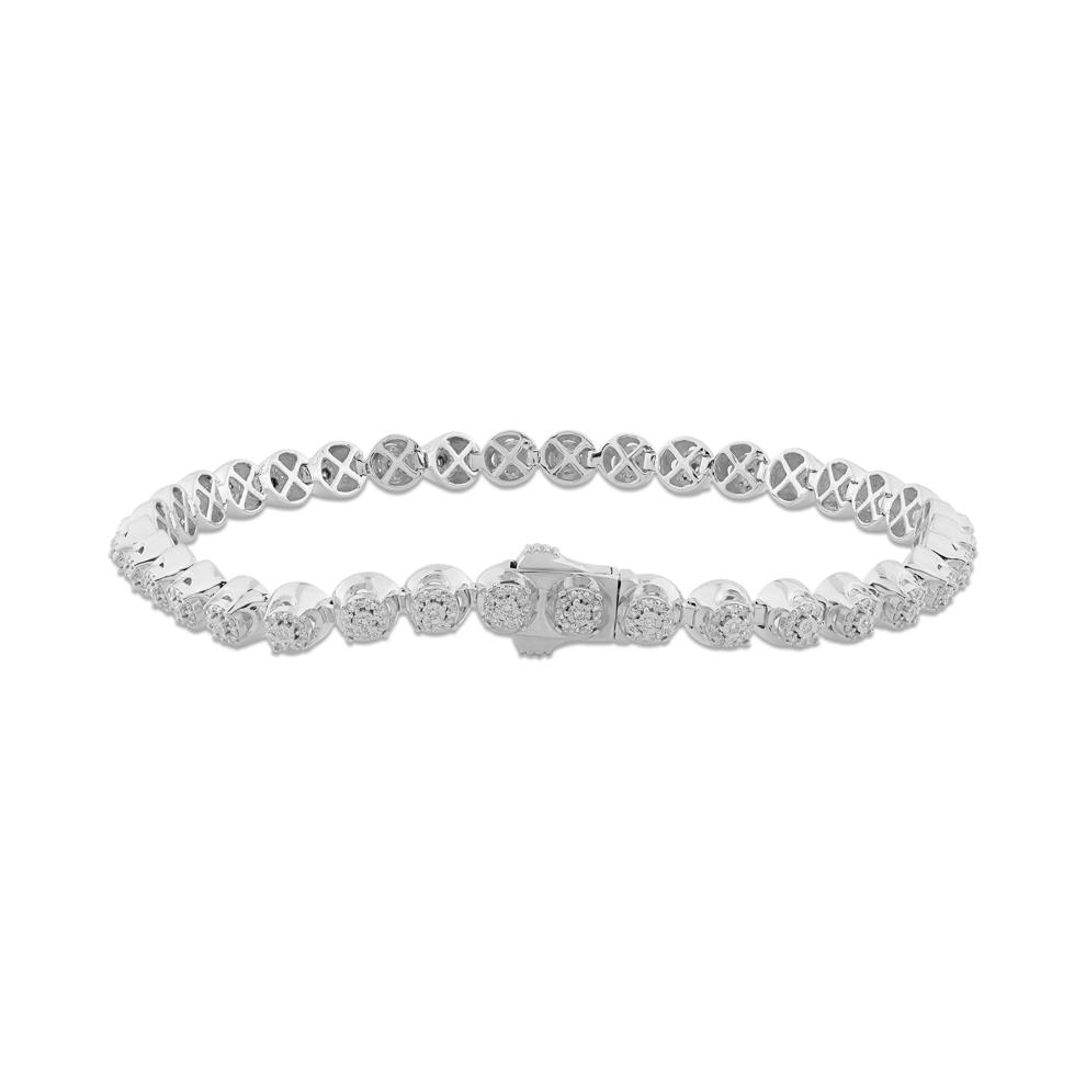 Men's Diamond Bracelet in Sterling Silver (1 ct. tw.) – Image 2 of 2