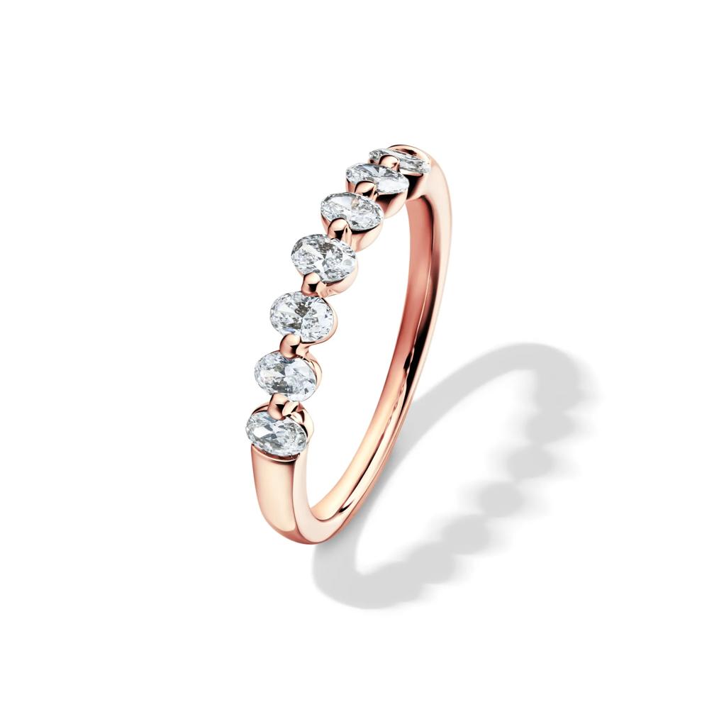 Lab Grown Diamond Seven-Stone Shared-Prong Band in 14K Rose Gold (1/2 ct. tw.)  – Image 4 of 4