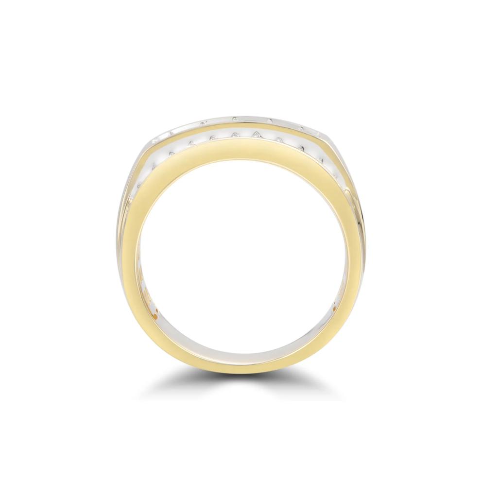 Men's Diamond Three-Row Band in 10K Yellow Gold (1 ct. tw.) – Image 2 of 3