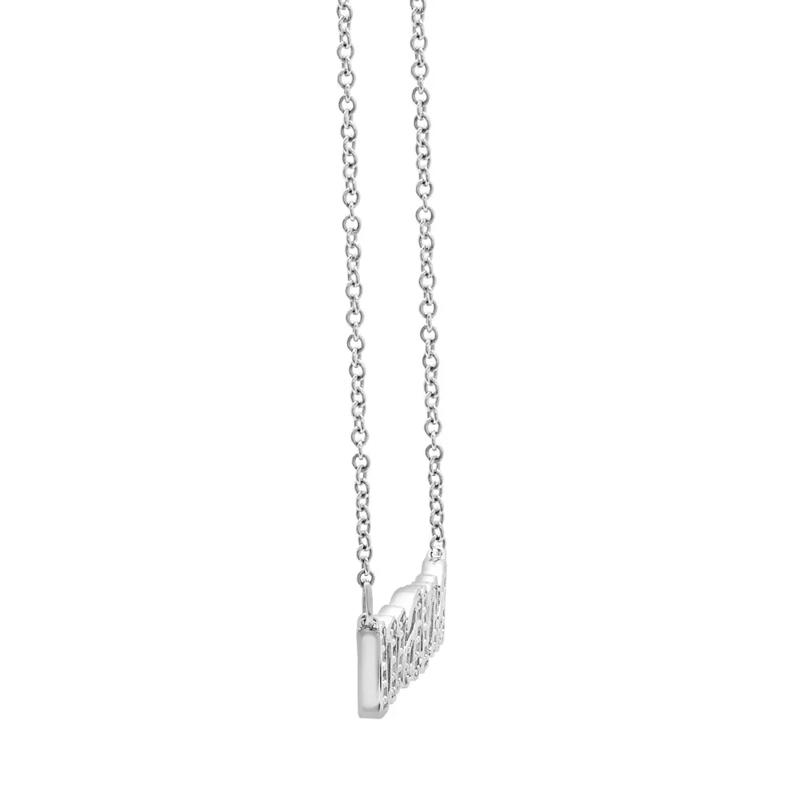 Diamond &ldquo;MAMA&rdquo; Necklace in Sterling Silver &#40;1/7 ct. tw.&#41; – Image 3 of 4