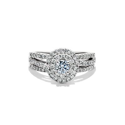 Diamond Double Halo Engagement Ring in 14K Gold (1 ct. tw.)