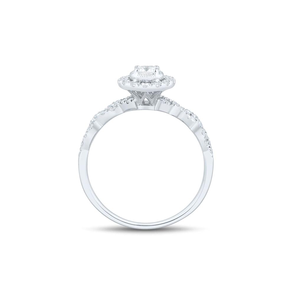 Diamond Round Engagement Ring in 10K White Gold (1/2 ct. tw.) – Image 2 of 3