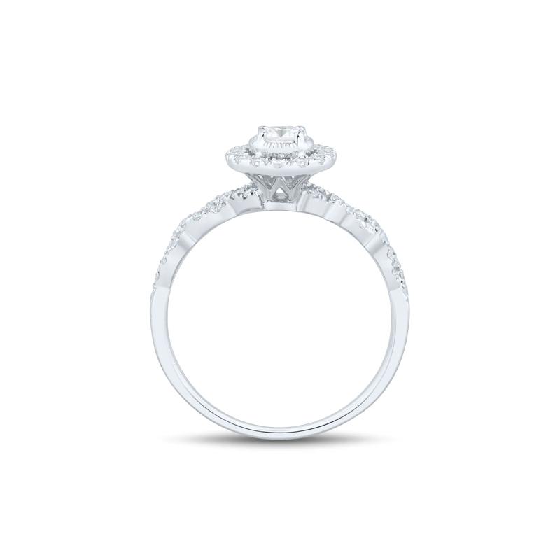 Round Diamond Engagement Ring in 10K White Gold &#40;1/2 ct. tw.&#41; – Image 2 of 3