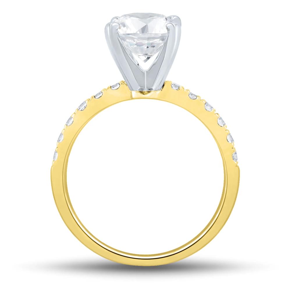 Lab Grown Diamond Semi-Mount Engagement Ring in 14K Yellow and White Gold (1/3 ct. tw.) (Setting Only) – Image 3 of 6