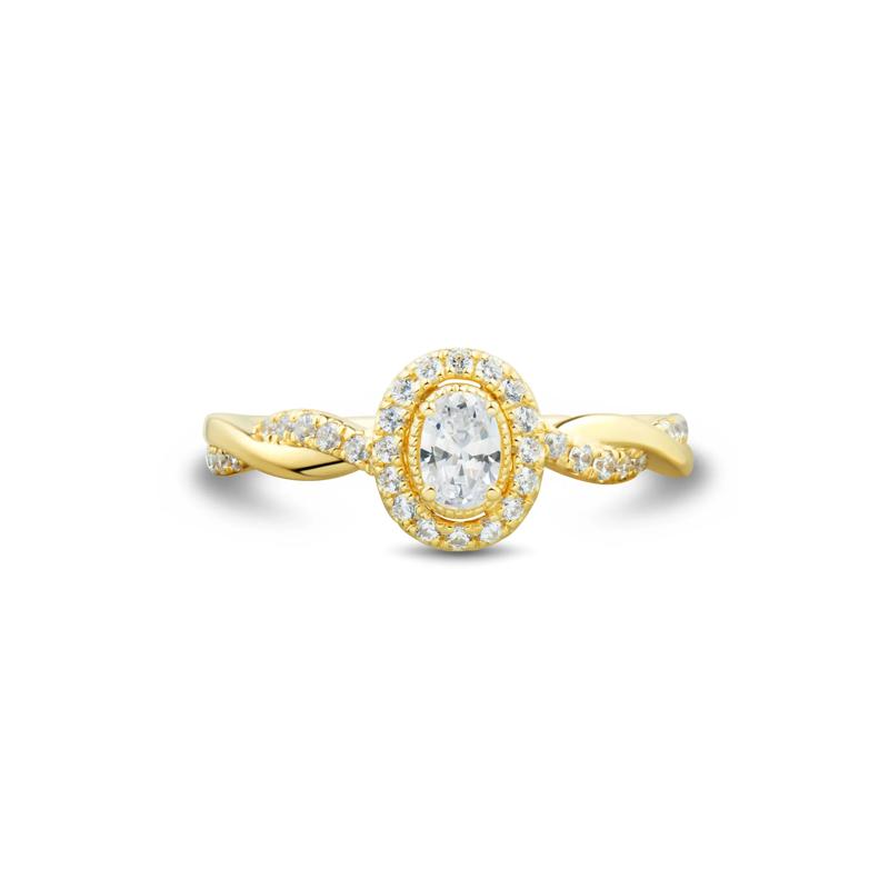 Lab Grown Diamond Promise Ring in 10K Yellow Gold &#40;1/2 ct. tw.&#41; – Image 1 of 3