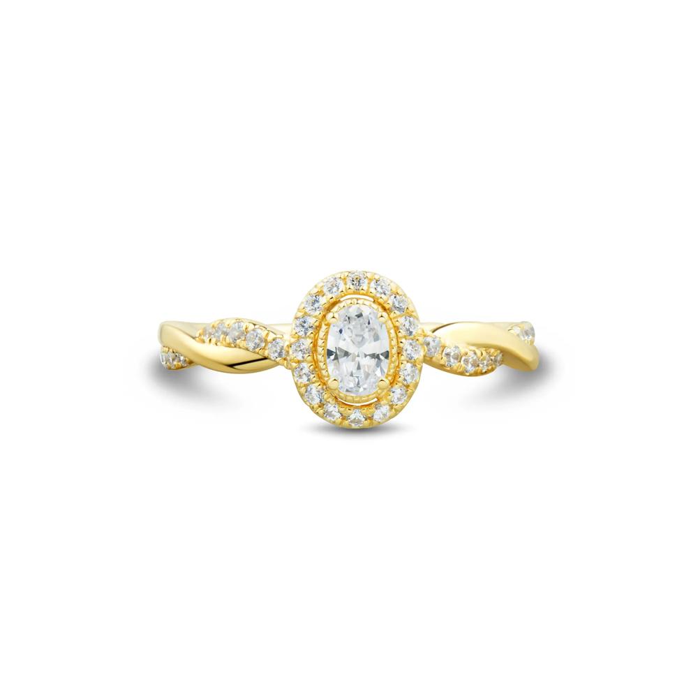 Lab Grown Diamond Promise Ring in 10K Yellow Gold (1/2 ct. tw.) – Image 1 of 3