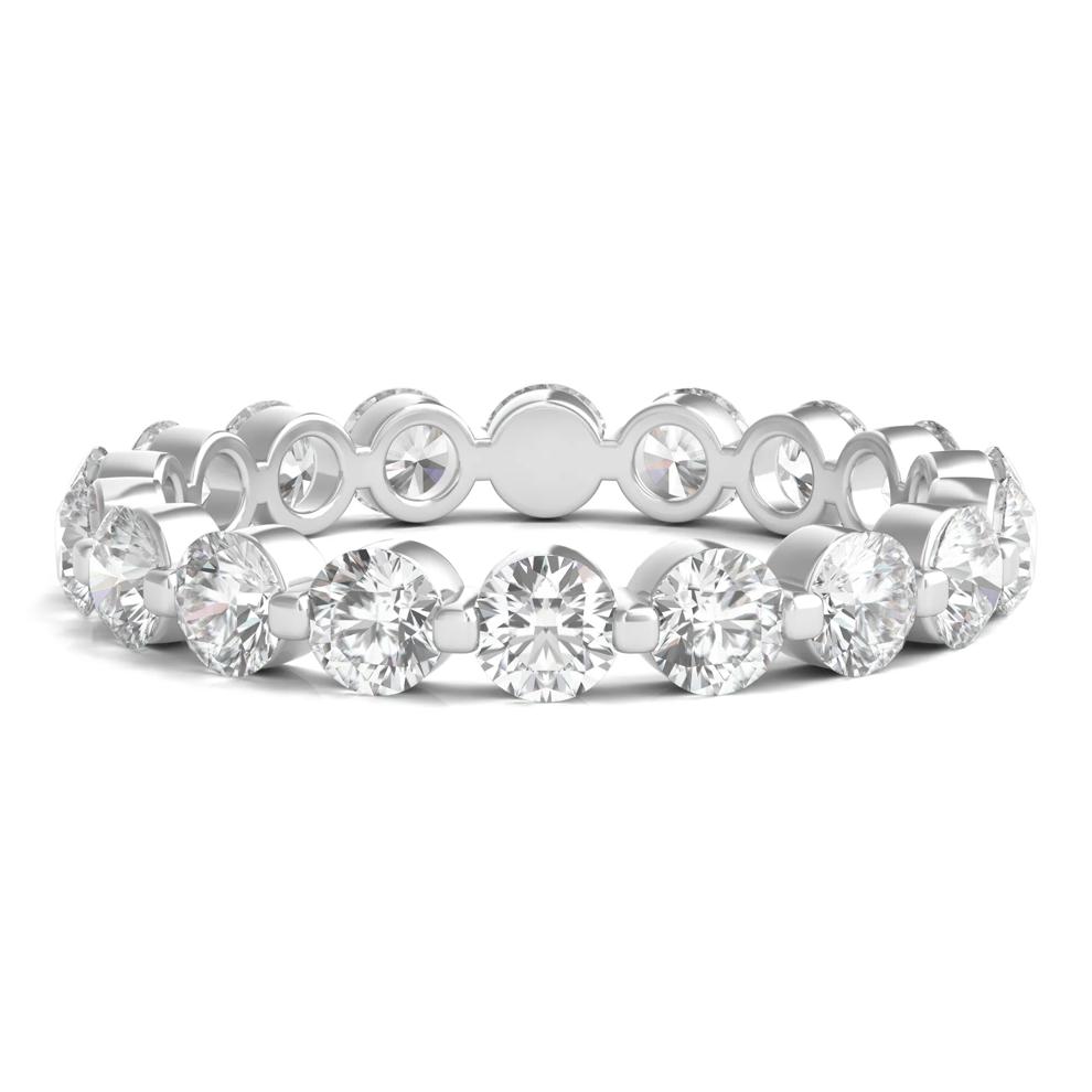 Round Brilliant-Cut Lab Grown Diamond Eternity Band in 14k White Gold (2 ct. tw.) – Image 1 of 3