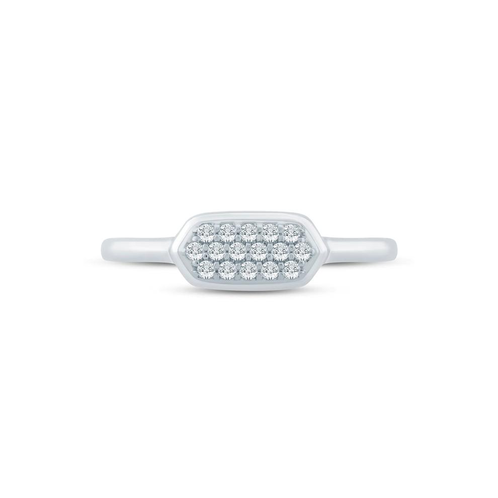 Diamond Ring in 10K White Gold (1/8 ct. tw.) – Image 1 of 3