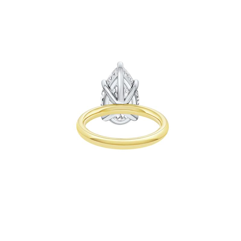 Lab Grown Diamond Pear-Shaped Solitaire Ring in 14K Yellow &amp; White Gold &#40;5 ct.&#41; – Image 4 of 4