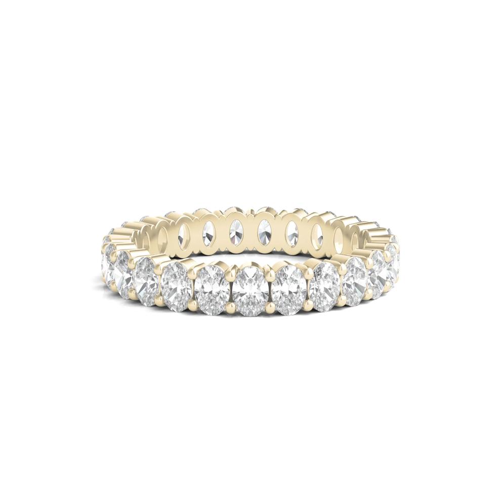 Lab Grown Oval Diamond Eternity Band in 14K Yellow Gold (2 ct. tw.) – Image 1 of 3