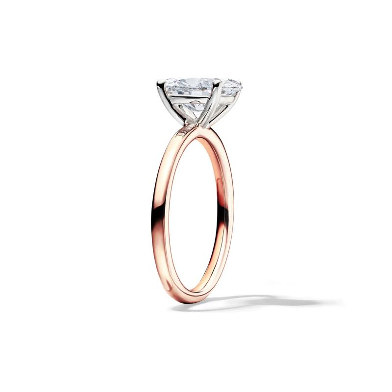 Lab Grown Diamond Solitaire Oval Engagement Ring in 14K Rose Gold &#40;2 ct.&#41; – Image 3 of 4