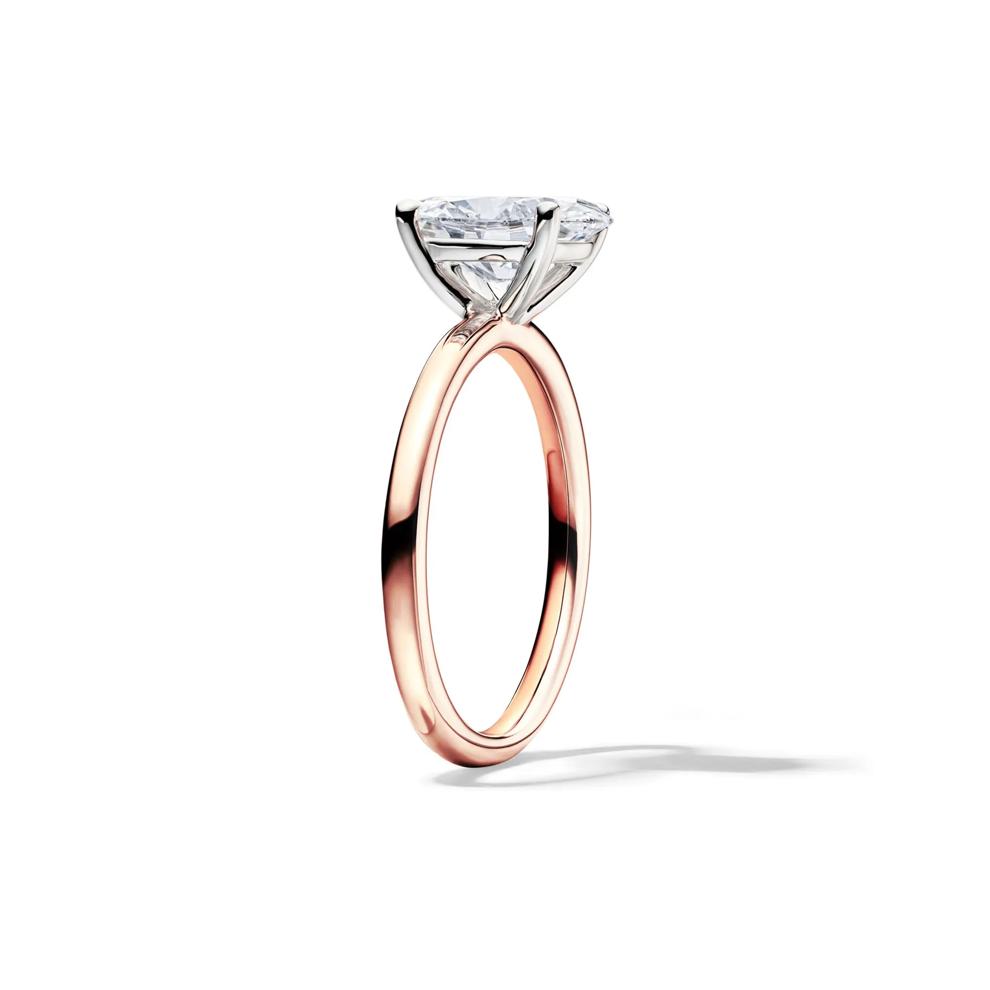 Lab Grown Diamond Solitaire Oval Engagement Ring in 14K Rose Gold (2 ct.) – Image 3 of 4