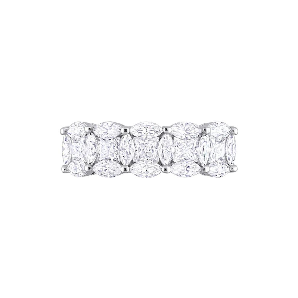 Lab-Created Moissanite Ring in Sterling Silver (2 1/2 ct. dew) – Image 1 of 6
