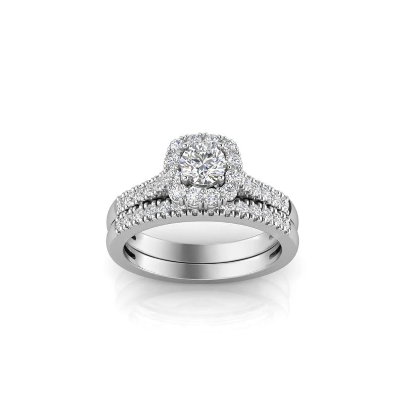 Lab Grown Diamond Engagement Ring Set in 10K White Gold &#40;1 ct. tw.&#41;  – Image 6 of 6