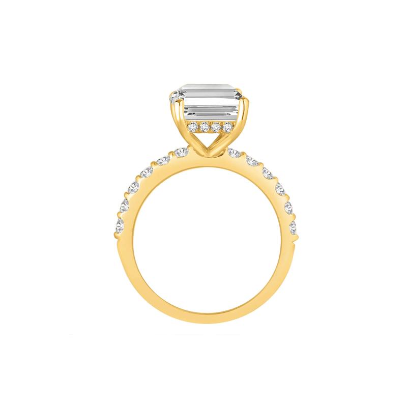 Lab Grown Diamond Emerald-Cut Engagement Ring in 14K Yellow Gold &#40;7 3/4 ct. tw.&#41; – Image 2 of 4
