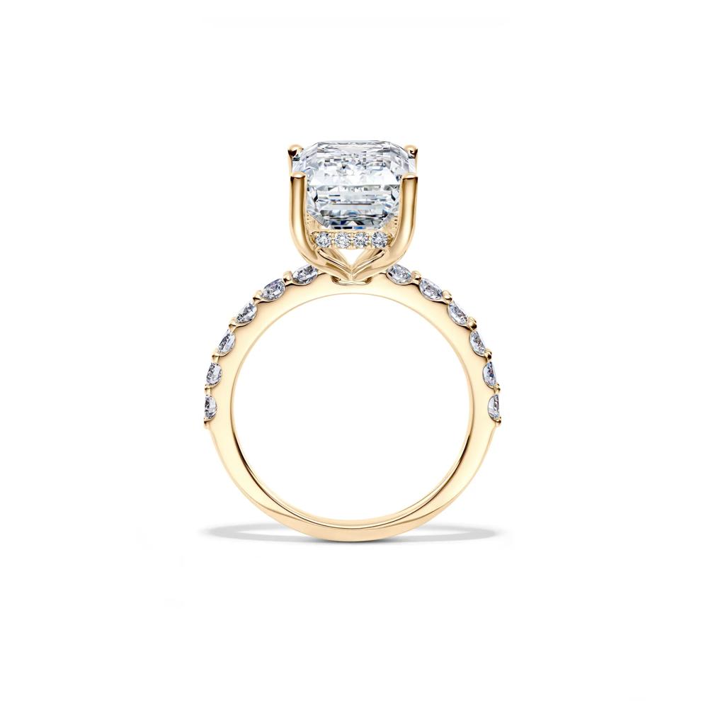 Lab Grown Diamond Emerald-Cut Engagement Ring in 14K Yellow Gold (7 3/4 ct. tw.) – Image 2 of 4