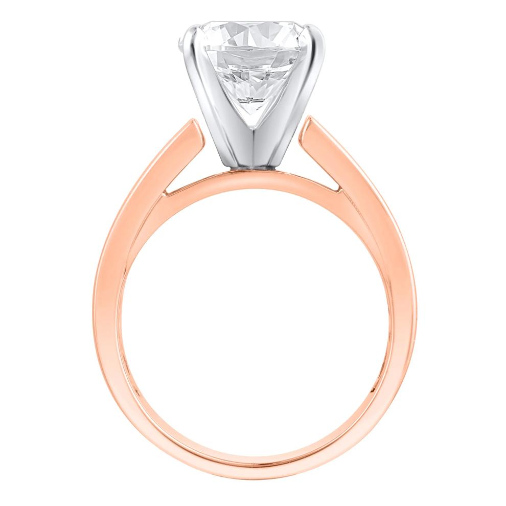 Wide Cathedral Semi-Mount Engagement Ring in 14K Gold, 9.8MM (Setting Only) – Image 3 of 6