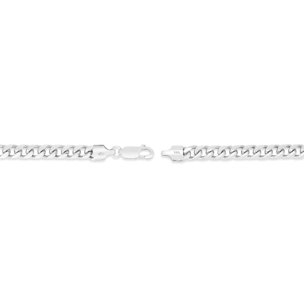 Semi-Solid Miami Cuban Chain in 14K White Gold, 5.5MM, 22&rdquo;  – Image 2 of 2