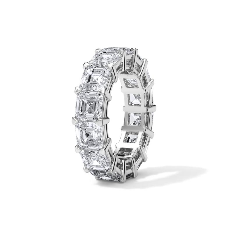 Lab Grown Diamond Asscher-Cut Eternity Band in Platinum &#40;10 1/2 ct. tw.&#41; – Image 3 of 4