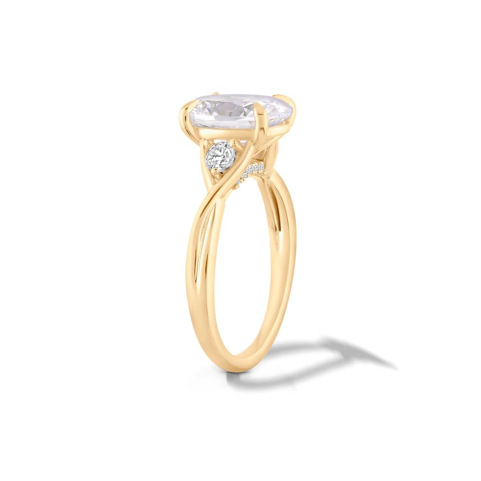Lab Grown Diamond Oval Center Engagement Ring in 14K Yellow Gold (3 1/3 ct. tw.) – Image 3 of 4