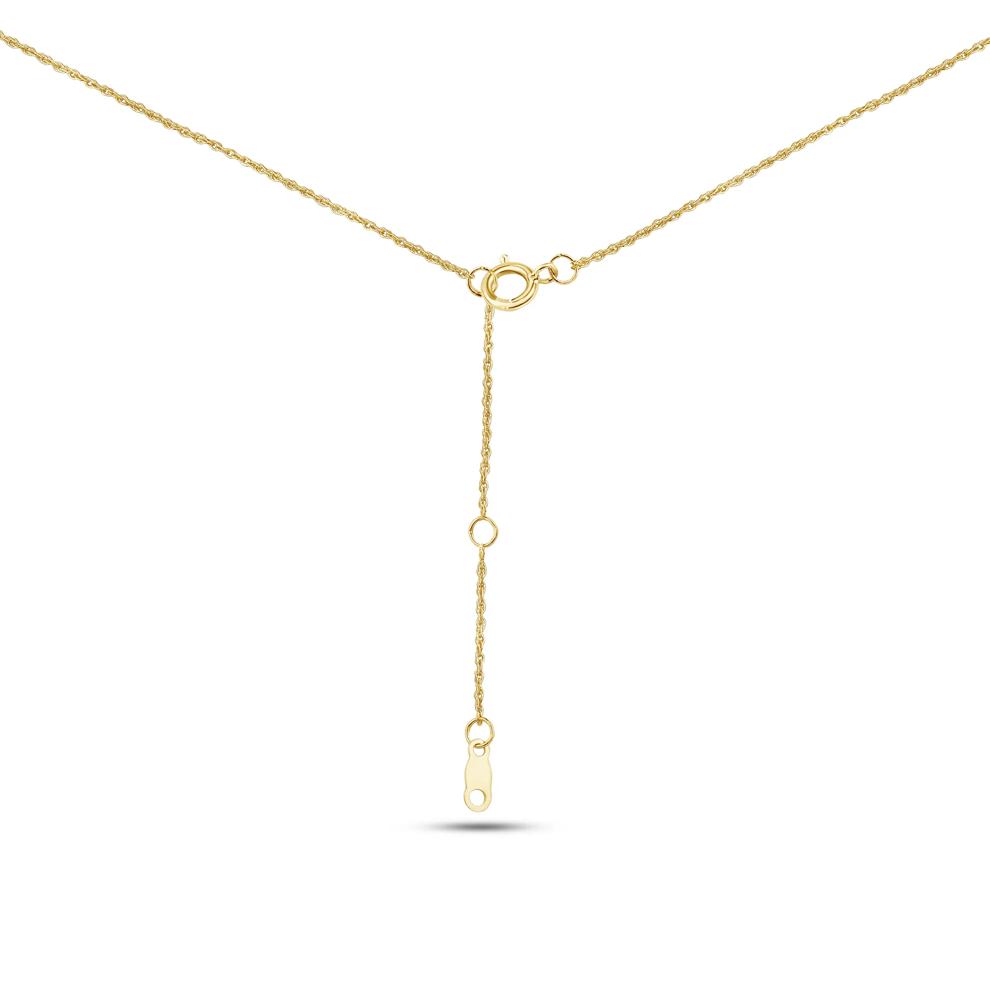 Lab Grown Three-Stone Diamond Pendant in 14K Yellow Gold (1/2 ct. tw.) – Image 3 of 3