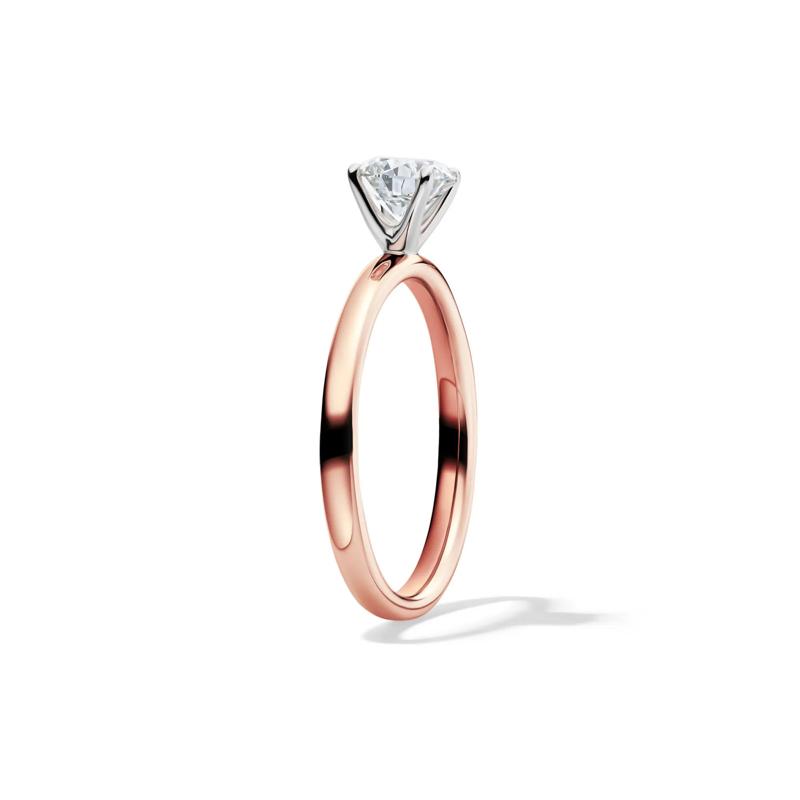 Diamond Round Brilliant Cut Solitaire Engagement Ring in 14K Rose Gold &#40;3/4 ct.&#41; – Image 3 of 5