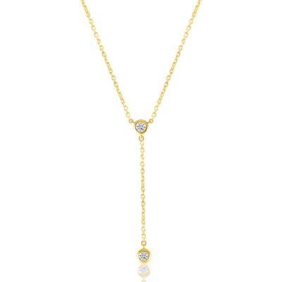 Diamond Lariat Necklace in 10K Yellow Gold (1/10 ct. tw.)