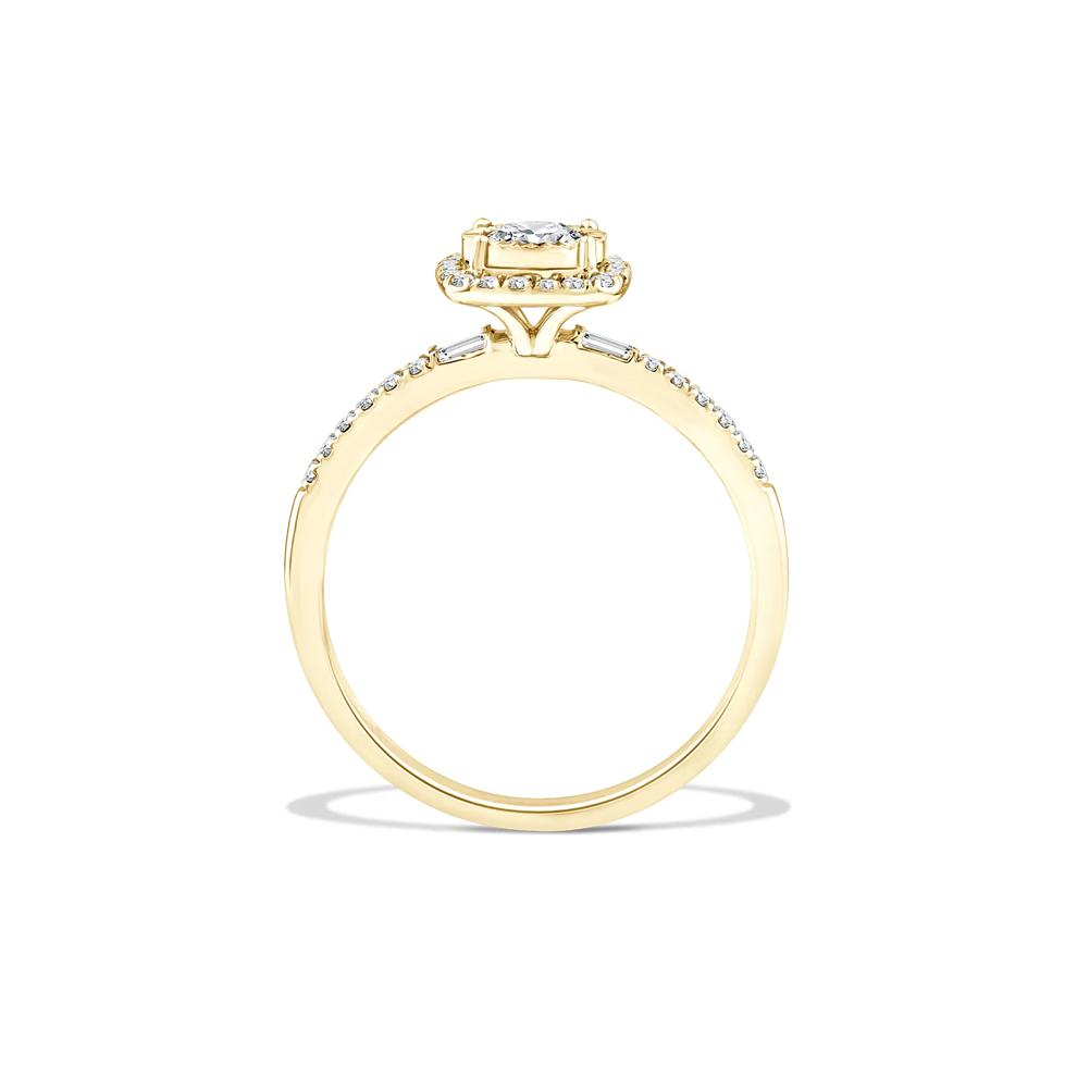 Lab Grown Diamond Round Center Promise Ring  in 10K Yellow Gold (1/2 ct. tw.) – Image 2 of 4