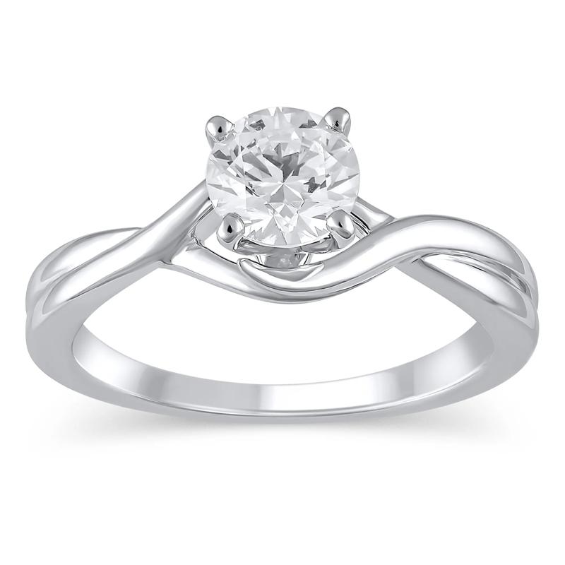 Bypass Twist Shank Semi-Mount Engagement Ring in 14K Gold &#40;Setting Only&#41; – Image 1 of 6