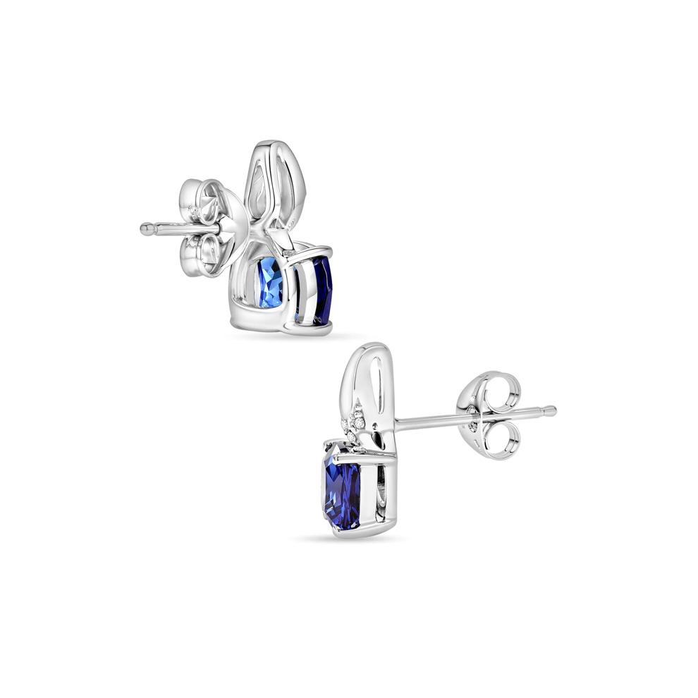 Lab-Created Blue Sapphire &amp; Diamond Accent Pendant, Earrings, &amp; Ring Boxed Set in Sterling Silver – Image 7 of 11