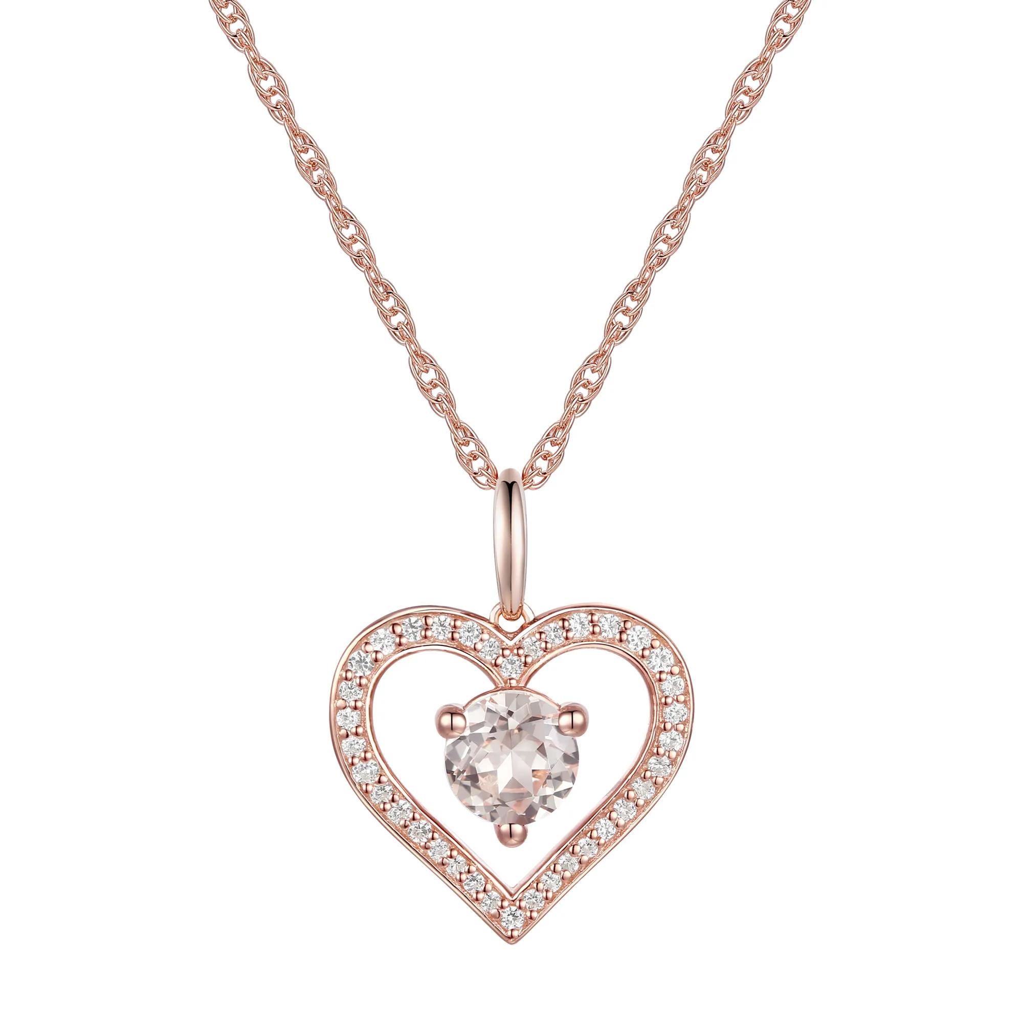 Morganite and Diamond Heart Pendant | Helzberg