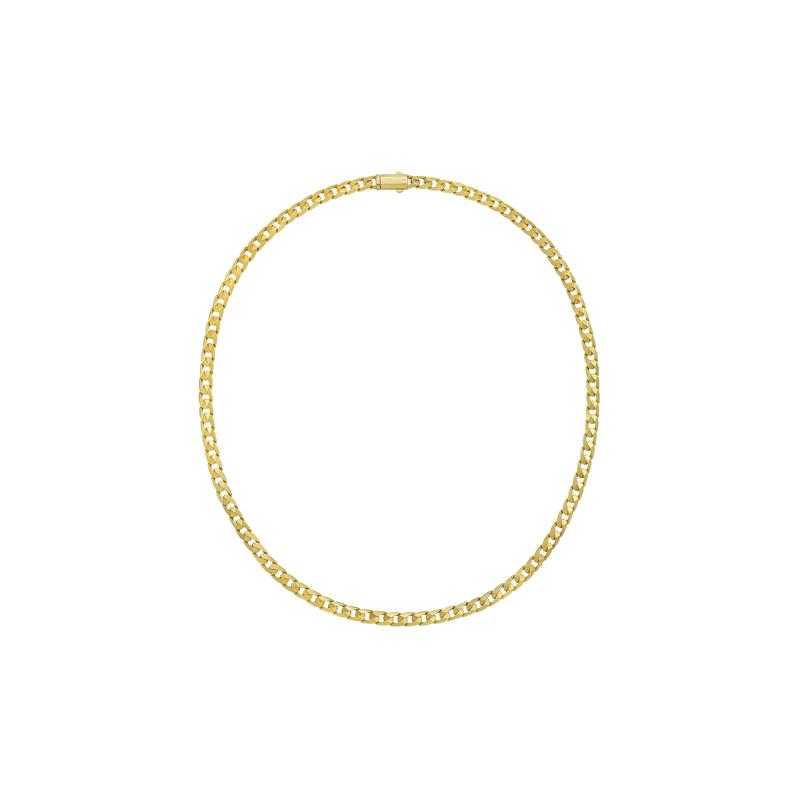 Men&#39;s Curb Chain Necklace in 10K Yellow Gold, 22&quot; – Image 1 of 4