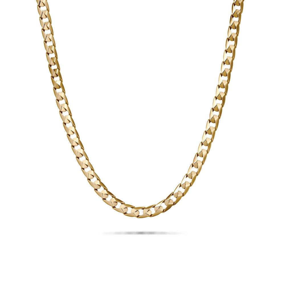 Men's Curb Chain Necklace in 10K Yellow Gold, 22" – Image 1 of 4
