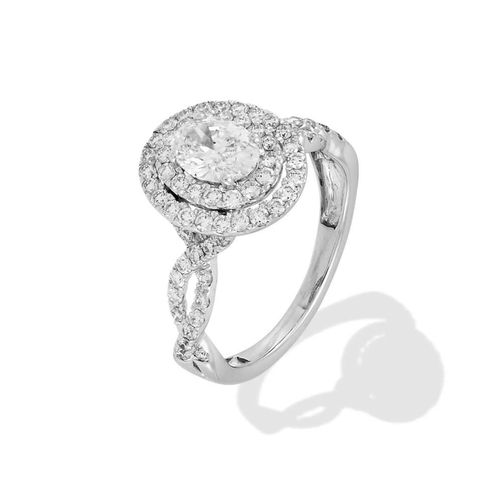 Lab Grown Diamond Halo Engagement Ring in 14K White Gold (1 1/2 ct. tw.) – Image 4 of 4