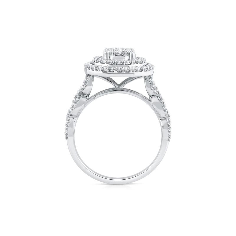 Diamond Halo Engagement Ring in 10K White Gold &#40;1 ct. tw.&#41; – Image 2 of 3