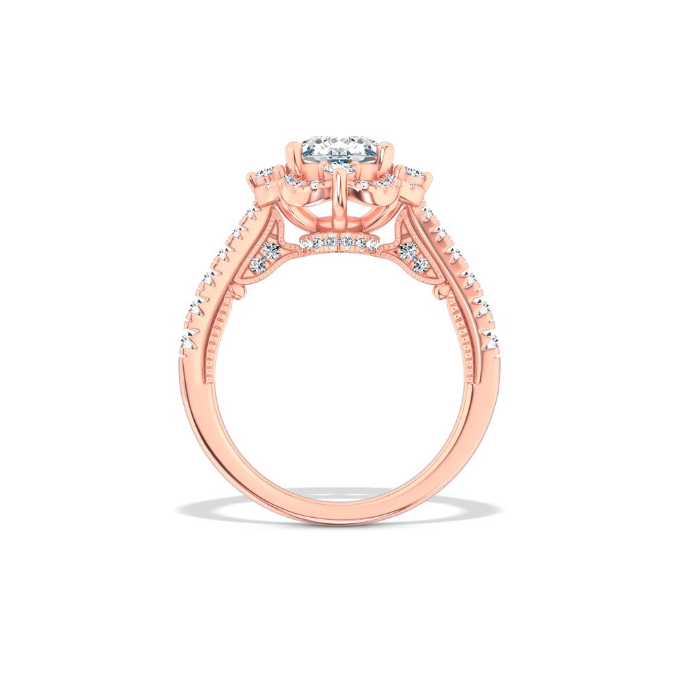 Lab Grown Diamond Pear-Shaped Halo Engagement Ring in 14K Rose Gold (2 5/8 ct. tw.) – Image 2 of 4
