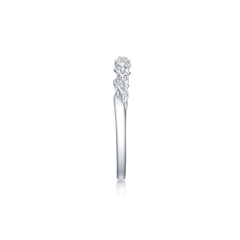 Lab Created White Sapphire Twist Ring in Sterling Silver – Image 3 of 4