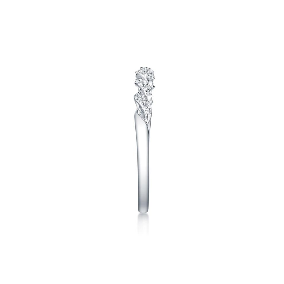 Lab Created White Sapphire Twist Ring in Sterling Silver – Image 3 of 4