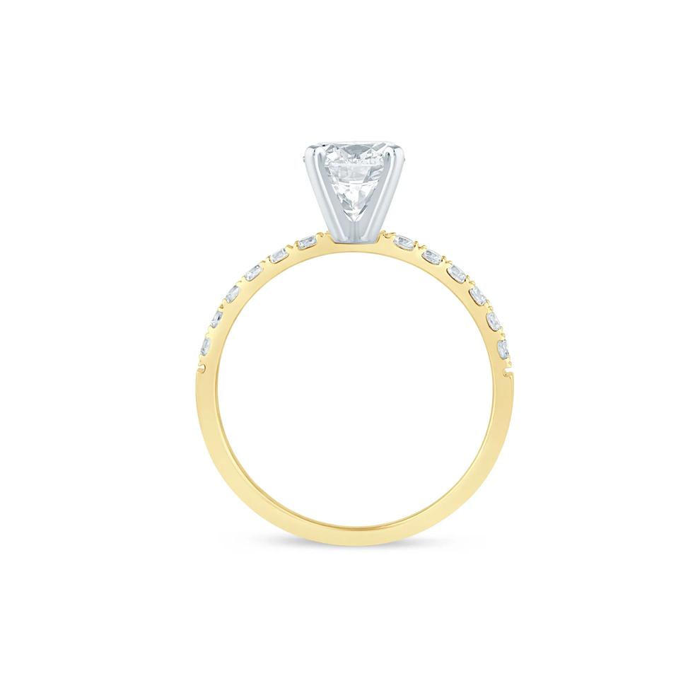 Diamond Semi-Mount Engagement Ring in 14K White and Yellow Gold (1/4 ct. tw.) (Setting Only) – Image 3 of 6