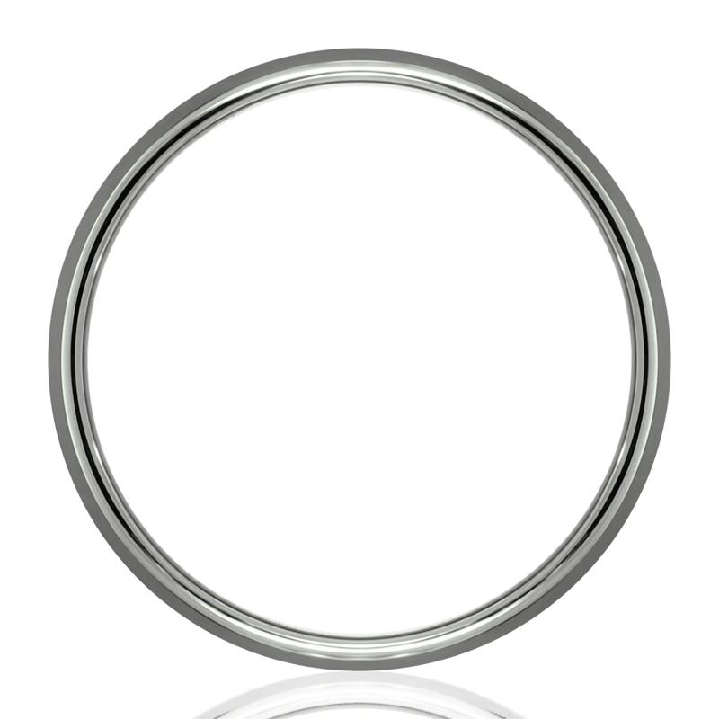 Men&#39;s Black Satin Finish Band in Tantalum, 7MM – Image 2 of 3