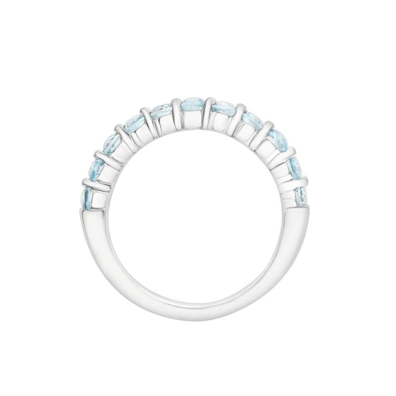 Blue Topaz Wave Band in Sterling Silver – Image 2 of 4
